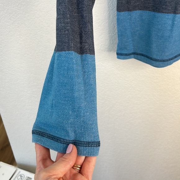 Prana Men's Long Sleeve Shirt Striped Blue size Large - Picture 9 of 12